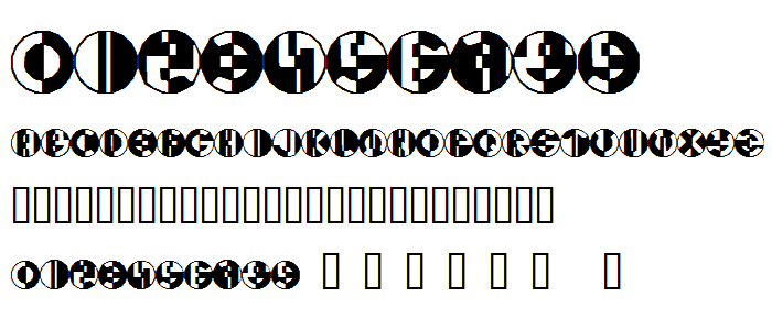 Circle black&white font